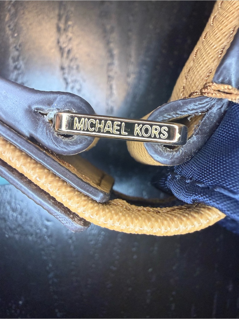 Michael Kors Navy/Tan Crossbody - Picture 4 of 9